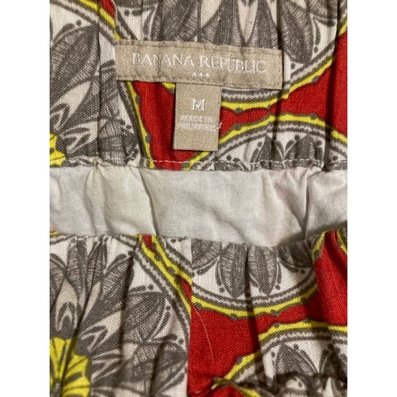 Orange-Red FLORAL Medallion Pattern Skirt - Banana Republic - Size M - Picture 6 of 6